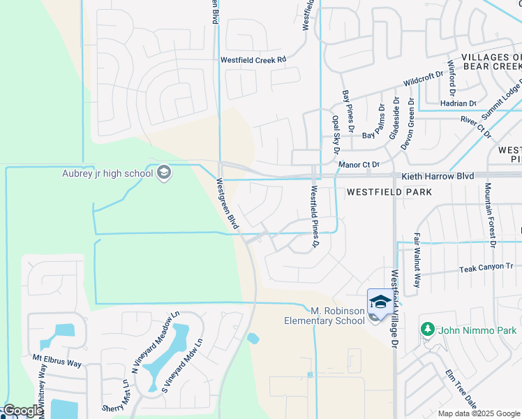 map of restaurants, bars, coffee shops, grocery stores, and more near 22027-22031 Silverfield Park Lane in Katy