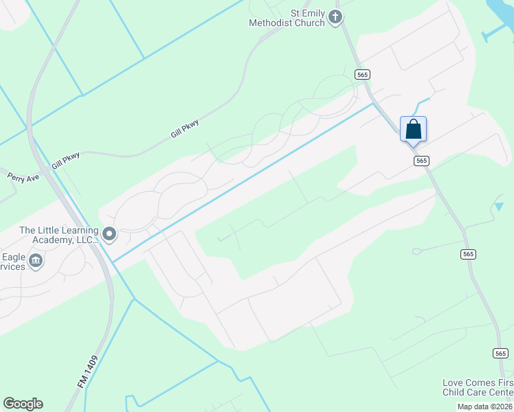 map of restaurants, bars, coffee shops, grocery stores, and more near 15015 Old Irish Farm Road in Baytown