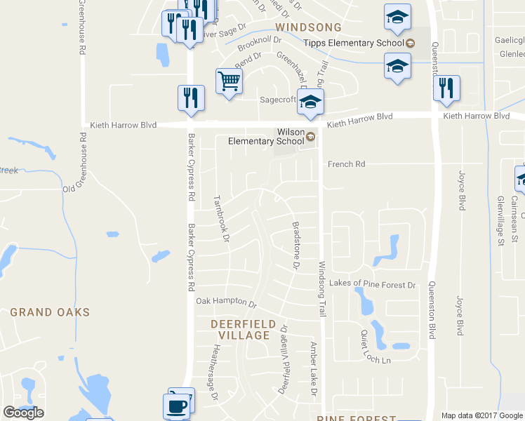 map of restaurants, bars, coffee shops, grocery stores, and more near 4902 Vanbury Dr in Houston
