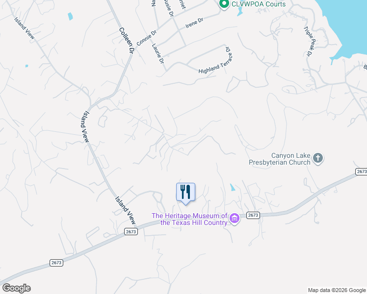 map of restaurants, bars, coffee shops, grocery stores, and more near 625 Buck Trail in Canyon Lake