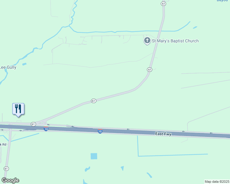 map of restaurants, bars, coffee shops, grocery stores, and more near 8129 Texas 61 in Hankamer