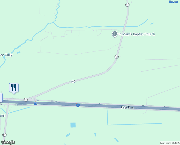 map of restaurants, bars, coffee shops, grocery stores, and more near 8129 Texas 61 in Hankamer