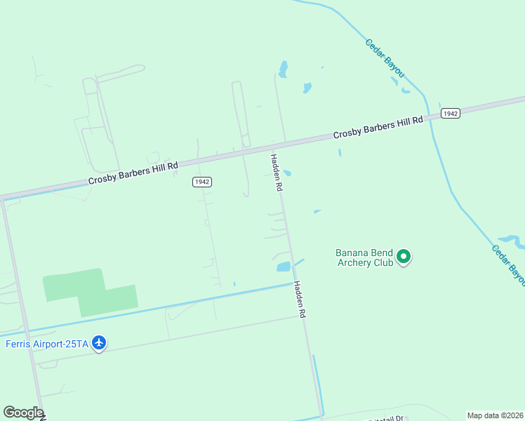 map of restaurants, bars, coffee shops, grocery stores, and more near 9731 Hadden Road in Baytown