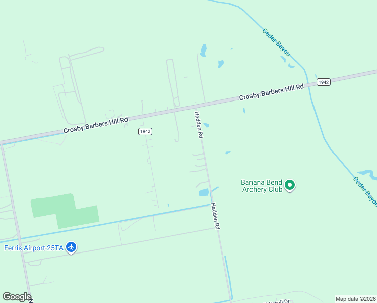 map of restaurants, bars, coffee shops, grocery stores, and more near 9731 Hadden Road in Baytown