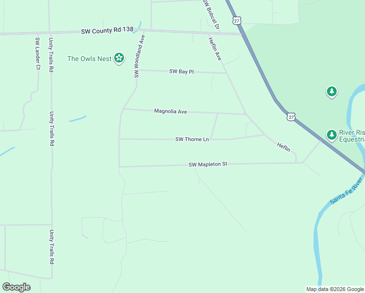 map of restaurants, bars, coffee shops, grocery stores, and more near 931 Southwest Badger Street in Fort White