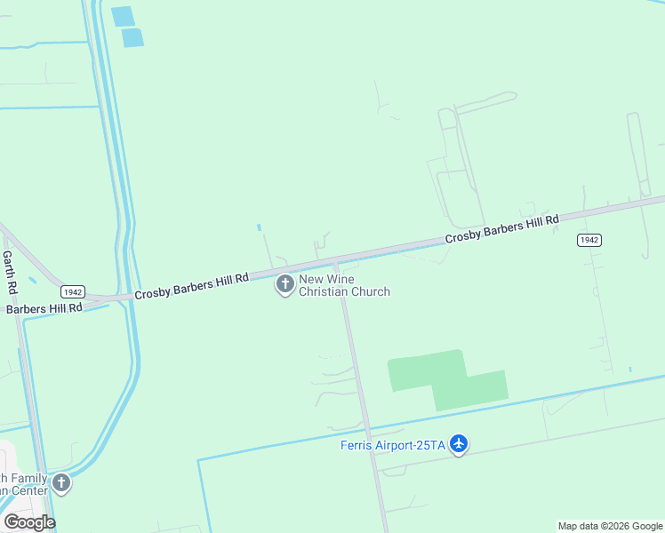 map of restaurants, bars, coffee shops, grocery stores, and more near 6011 Crosby Barbers Hill Road in Baytown