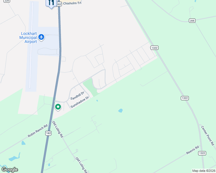 map of restaurants, bars, coffee shops, grocery stores, and more near 2432 Blue Sky Lane in Lockhart
