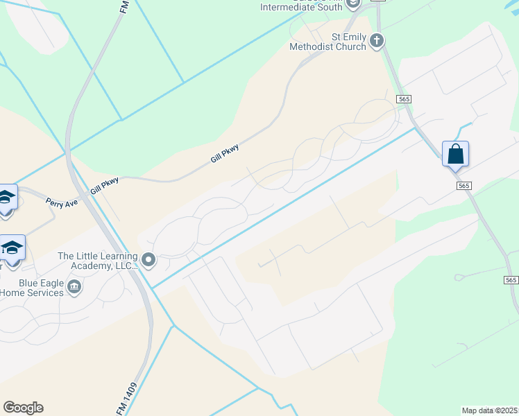 map of restaurants, bars, coffee shops, grocery stores, and more near 15111 Arlington Park Avenue in Mont Belvieu