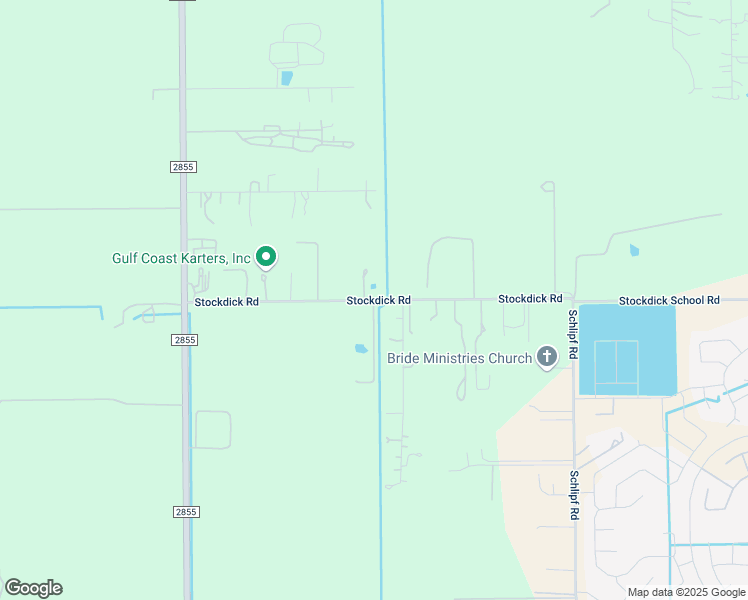 map of restaurants, bars, coffee shops, grocery stores, and more near Stockdick Road in Waller County