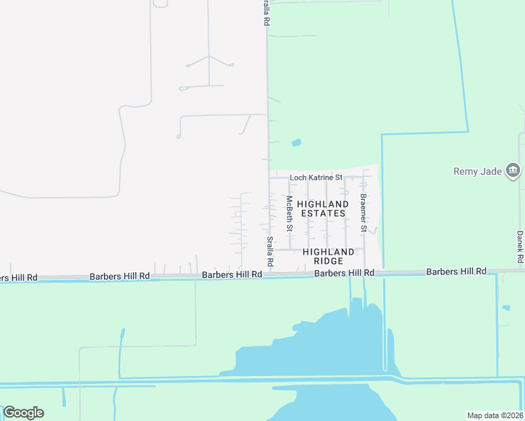 map of restaurants, bars, coffee shops, grocery stores, and more near 10311 Sralla Road in Crosby