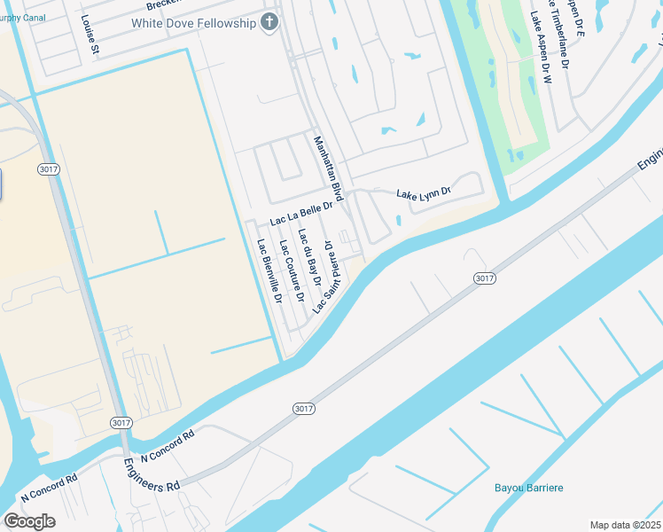 map of restaurants, bars, coffee shops, grocery stores, and more near 4200 Lac St Pierre Drive in Harvey