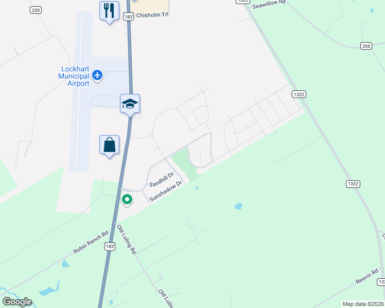 map of restaurants, bars, coffee shops, grocery stores, and more near 310 Summerside Avenue in Lockhart