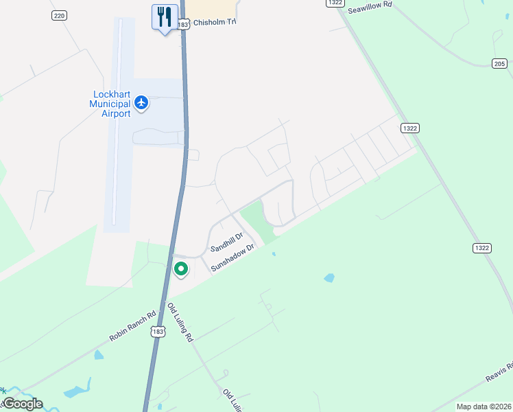map of restaurants, bars, coffee shops, grocery stores, and more near 310 Summerside Avenue in Lockhart