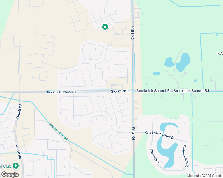 map of restaurants, bars, coffee shops, grocery stores, and more near Stockdick in Katy