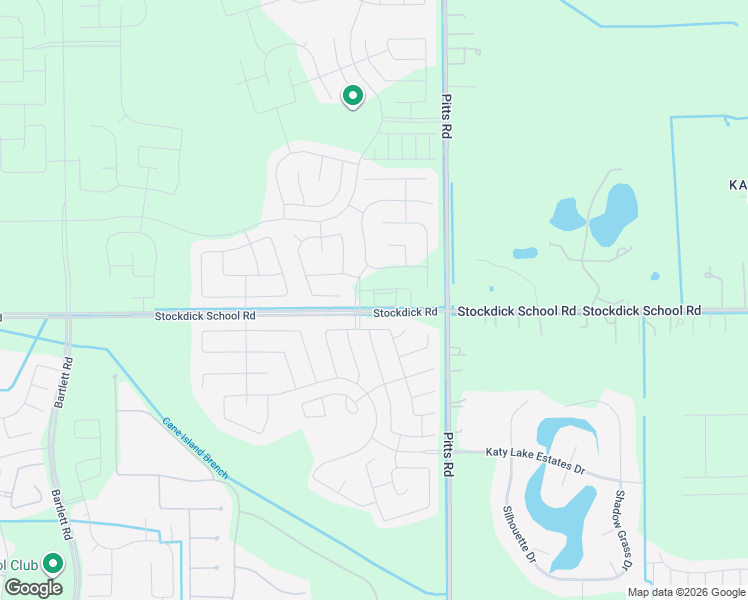 map of restaurants, bars, coffee shops, grocery stores, and more near Stockdick in Katy