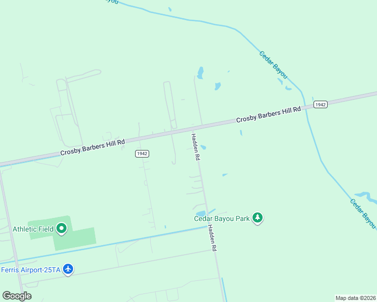 map of restaurants, bars, coffee shops, grocery stores, and more near 9919 Hadden Road in Baytown