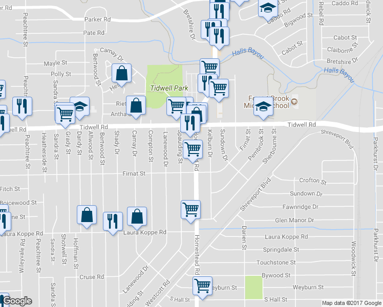 map of restaurants, bars, coffee shops, grocery stores, and more near 9317 Homestead Road in Houston