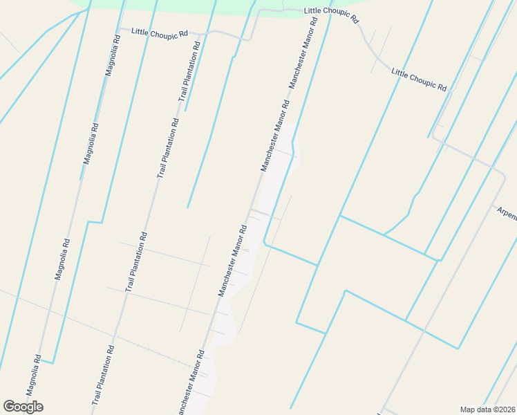 map of restaurants, bars, coffee shops, grocery stores, and more near 600-698 Manchester Manor Road in Thibodaux