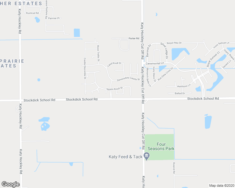 map of restaurants, bars, coffee shops, grocery stores, and more near Chalice Knoll Street in Harris County