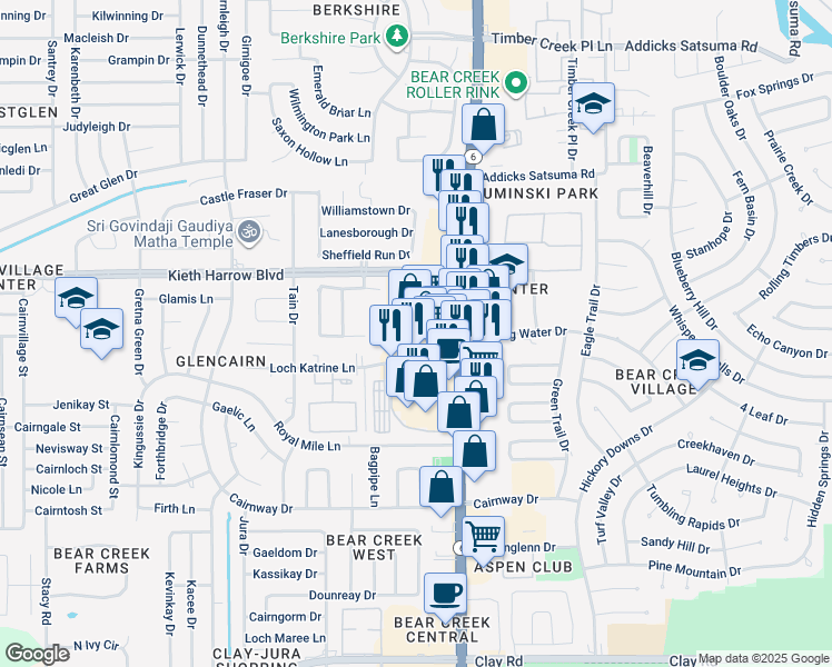 map of restaurants, bars, coffee shops, grocery stores, and more near 4935 Highway 6 North in Houston