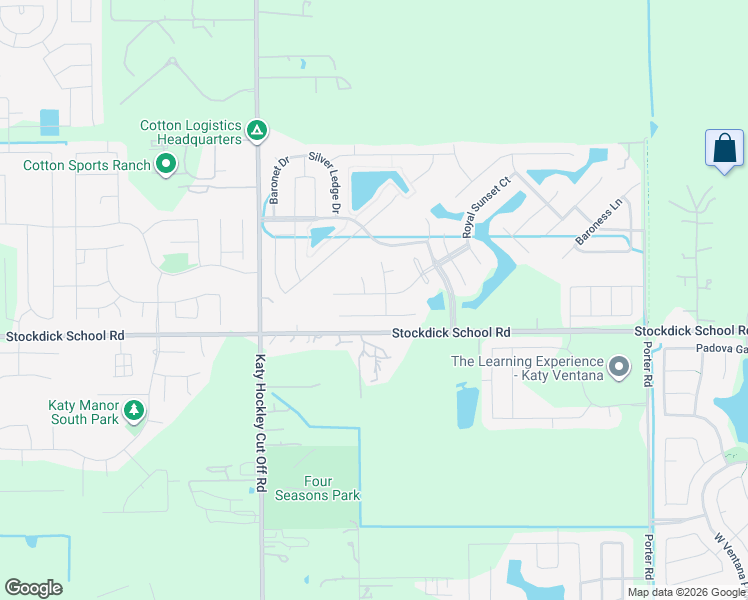 map of restaurants, bars, coffee shops, grocery stores, and more near 24711 Heirloom Lane in Katy