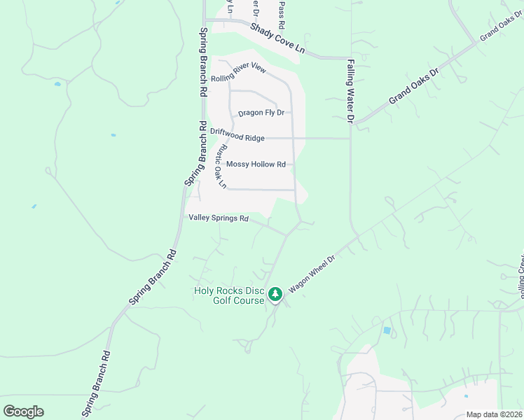map of restaurants, bars, coffee shops, grocery stores, and more near 1369 Valley Springs Drive in Spring Branch