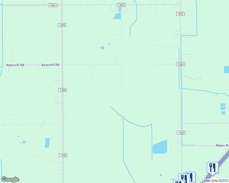 map of restaurants, bars, coffee shops, grocery stores, and more near 240 Jack McBride Road in Winnie