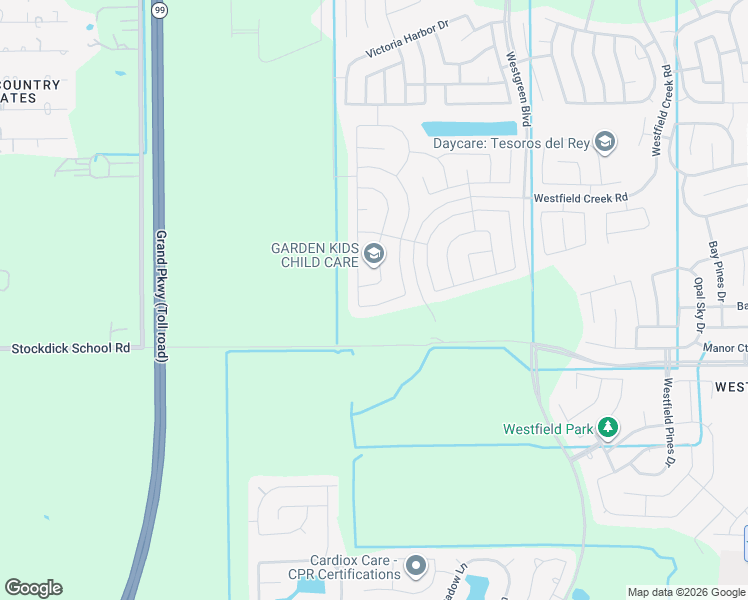 map of restaurants, bars, coffee shops, grocery stores, and more near Stockdick School Road in Katy