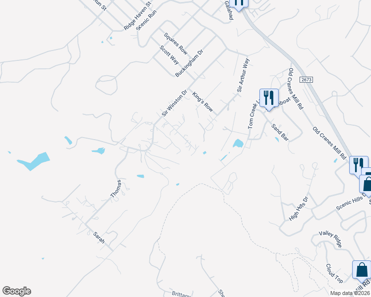map of restaurants, bars, coffee shops, grocery stores, and more near 4515 Chamberlain Way in Canyon Lake