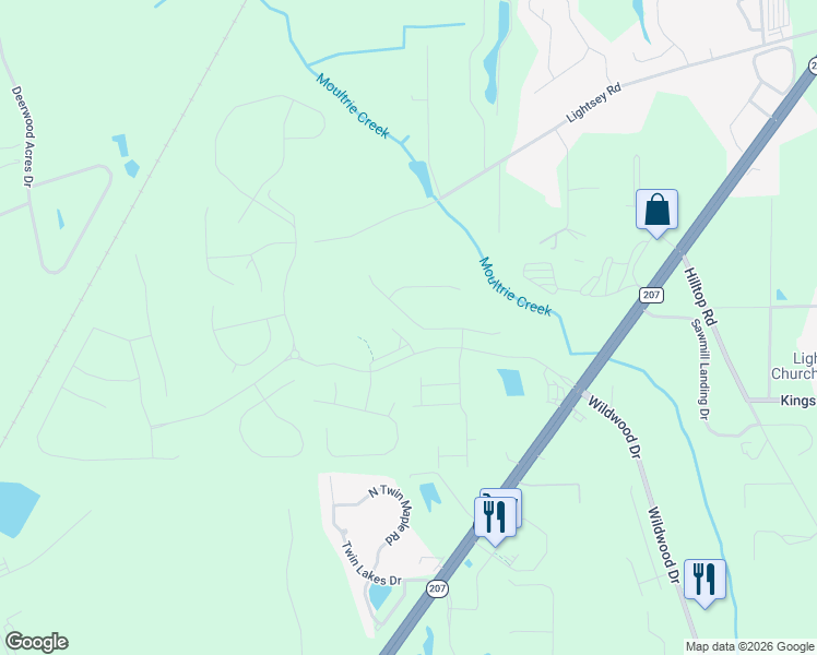 map of restaurants, bars, coffee shops, grocery stores, and more near 239 Caminha Road in St. Augustine