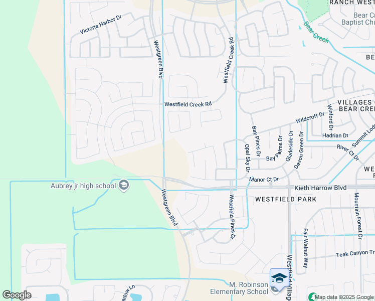 map of restaurants, bars, coffee shops, grocery stores, and more near 22110 Westerpine Lane in Katy