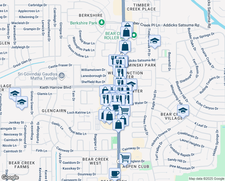 map of restaurants, bars, coffee shops, grocery stores, and more near 4981 Highway 6 North in Houston