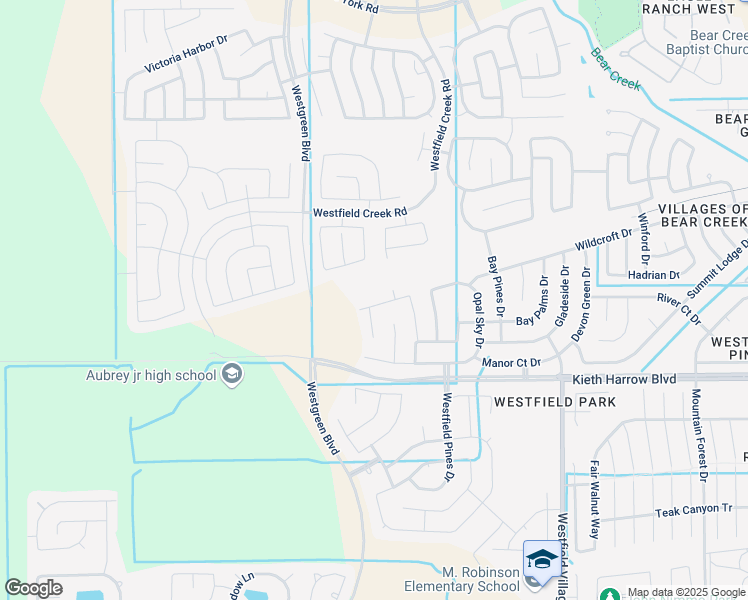 map of restaurants, bars, coffee shops, grocery stores, and more near 22038 Westerpine Lane in Katy