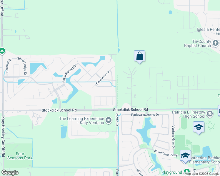 map of restaurants, bars, coffee shops, grocery stores, and more near 24011 Kingdom Isle Lane in Katy