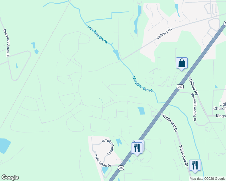 map of restaurants, bars, coffee shops, grocery stores, and more near 239 Caminha Circle in St. Augustine