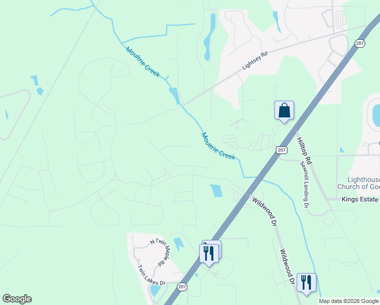 map of restaurants, bars, coffee shops, grocery stores, and more near 1995 Lightsey Road in St. Augustine