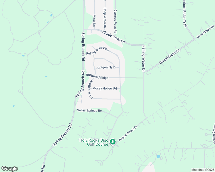 map of restaurants, bars, coffee shops, grocery stores, and more near 1271 Mossy Hollow Road in Spring Branch