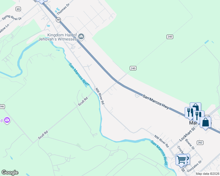 map of restaurants, bars, coffee shops, grocery stores, and more near 108 Quail Run Road in Martindale