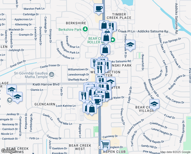 map of restaurants, bars, coffee shops, grocery stores, and more near 4999 Hwy 6 N in Houston