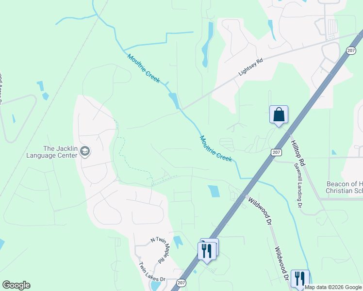 map of restaurants, bars, coffee shops, grocery stores, and more near 1995 Lightsey Road in St. Augustine