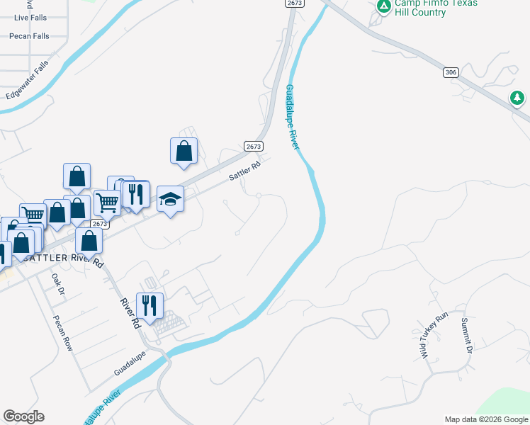 map of restaurants, bars, coffee shops, grocery stores, and more near in Canyon Lake