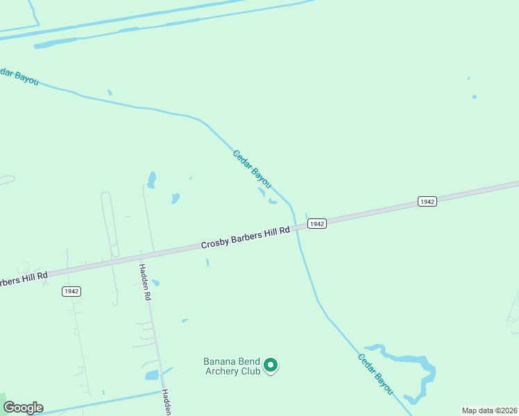map of restaurants, bars, coffee shops, grocery stores, and more near 7515 Crosby Barbers Hill Road in Baytown