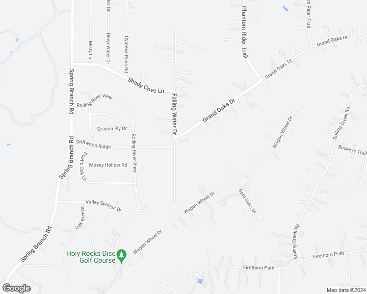 map of restaurants, bars, coffee shops, grocery stores, and more near 130 Grand Oaks Drive in Spring Branch