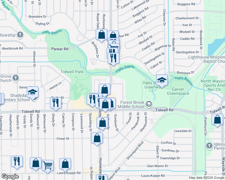 map of restaurants, bars, coffee shops, grocery stores, and more near 9645 Homestead Rd in Houston