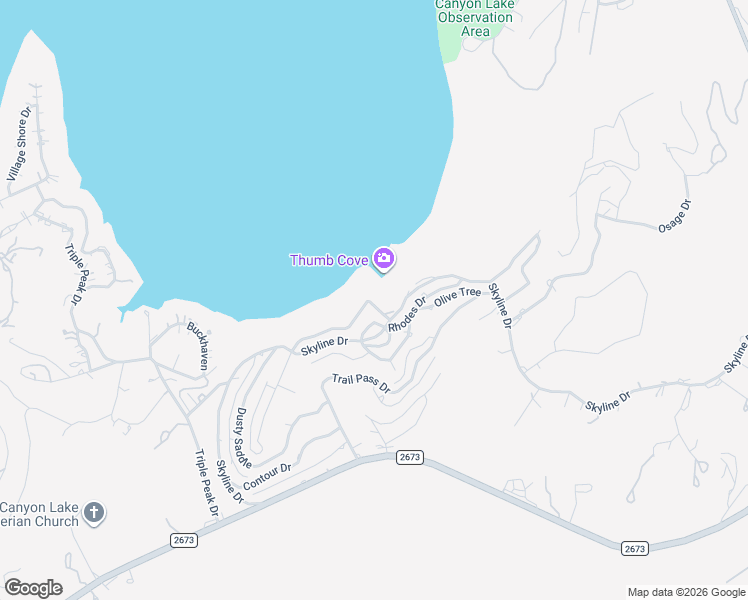 map of restaurants, bars, coffee shops, grocery stores, and more near 1663 Larson Drive in Canyon Lake