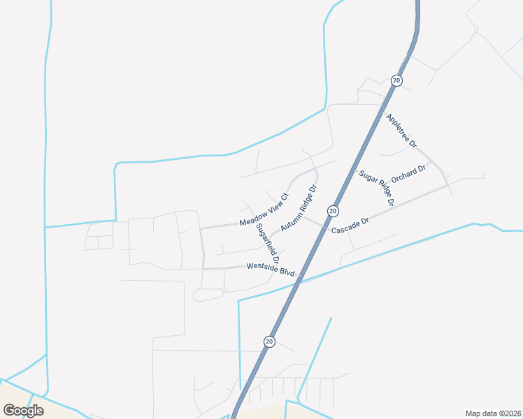 map of restaurants, bars, coffee shops, grocery stores, and more near Sugarfield Drive in Thibodaux