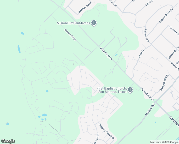 map of restaurants, bars, coffee shops, grocery stores, and more near 126 Cruising Oak Street in San Marcos
