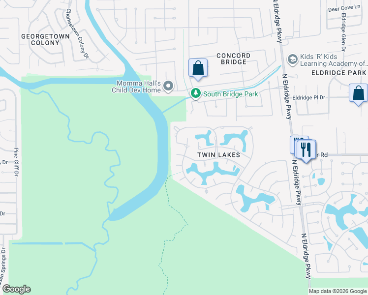 map of restaurants, bars, coffee shops, grocery stores, and more near 5698 Grand Floral Boulevard in Houston
