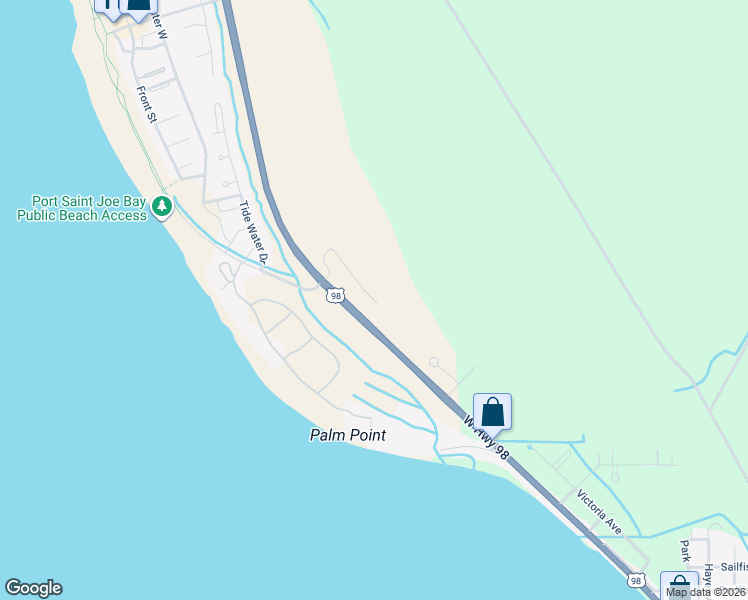 map of restaurants, bars, coffee shops, grocery stores, and more near 192 Spyglass Way in Port Saint Joe