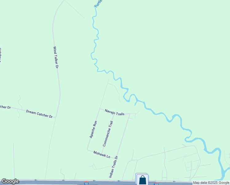 map of restaurants, bars, coffee shops, grocery stores, and more near 202 Cherokee Circle in Wallisville